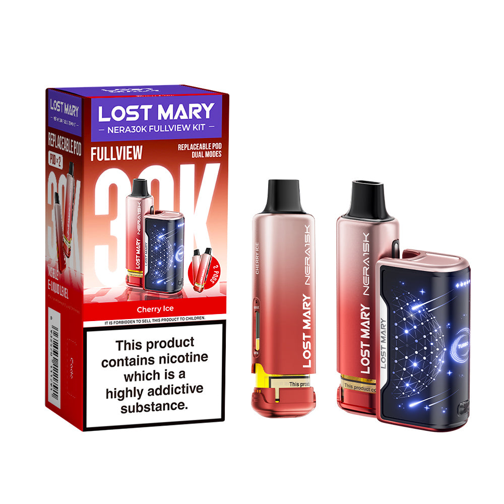 Lost Mary Nera 30K Fullview Prefilled Pod Kit cherry-ice Vapeoffice Lost Mary Nera 30K Fullview Prefilled Pod Kit cherry-ice Vapeoffice
