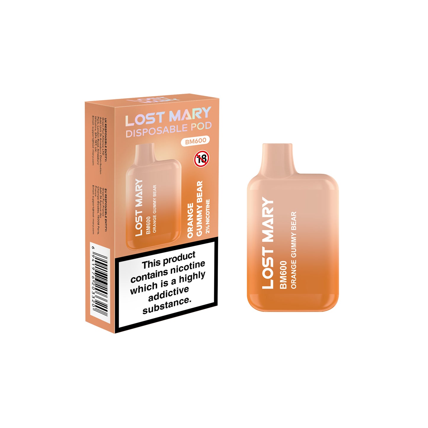 LOST MARY BM600 - Orange Gummy Bear